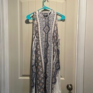 Patterned high neck dress in size Medium